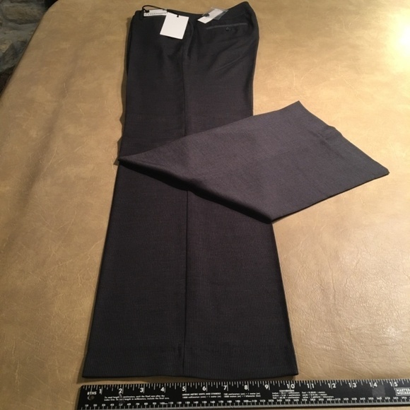 NEW YORK & COMPANY STRETCH 5th Ave. Pant, NWT, DARK GRAY PINSTRIPE, 8 TALL - Picture 7 of 9